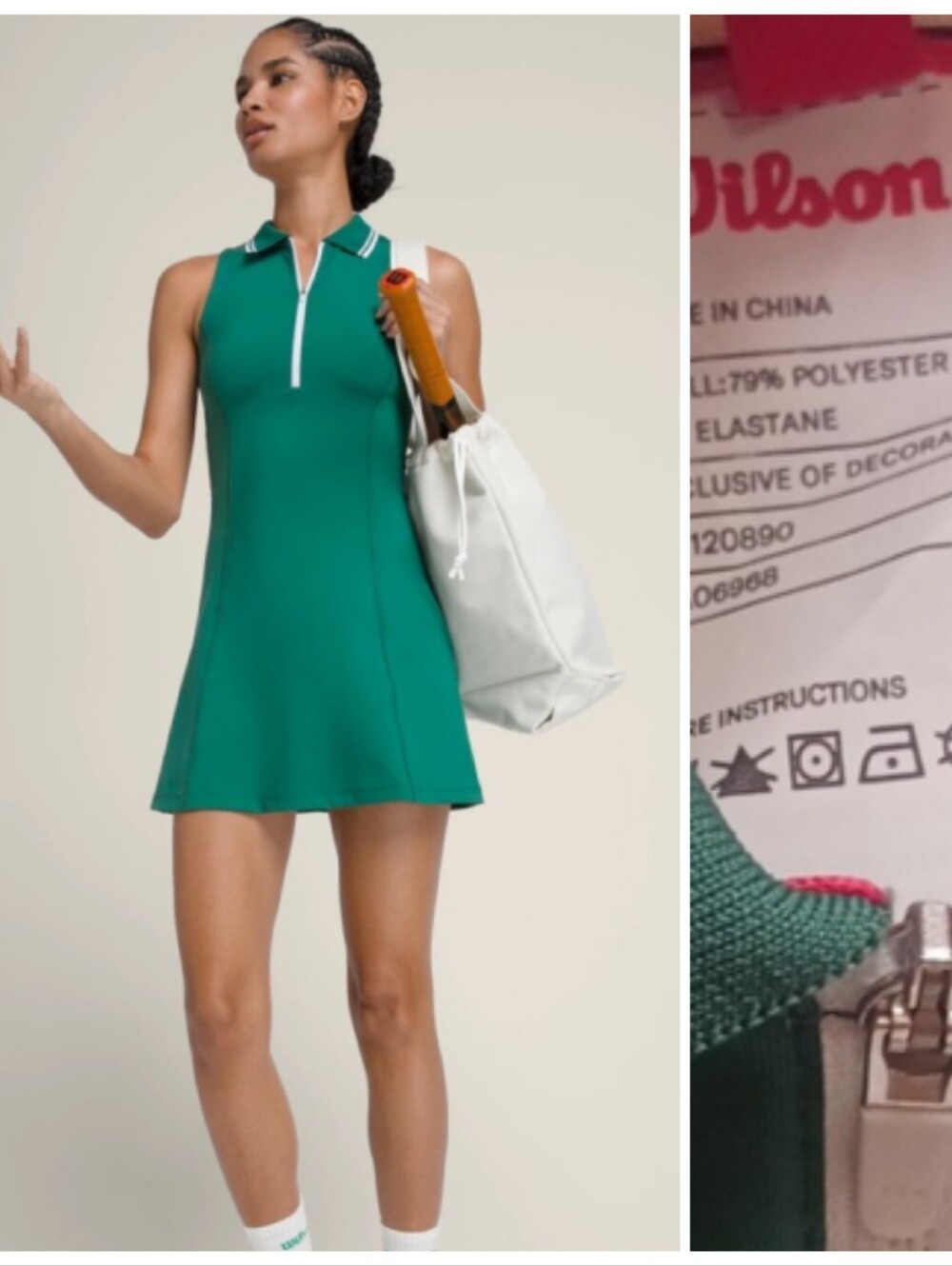 Nwot Wilson Riverside Forest Green Polo Tennis Padel Mini Dress XS